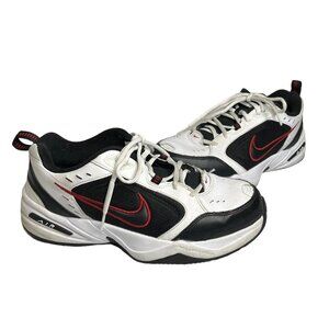 Nike Air Monarch Mens Sneakers White Black Red Size 9